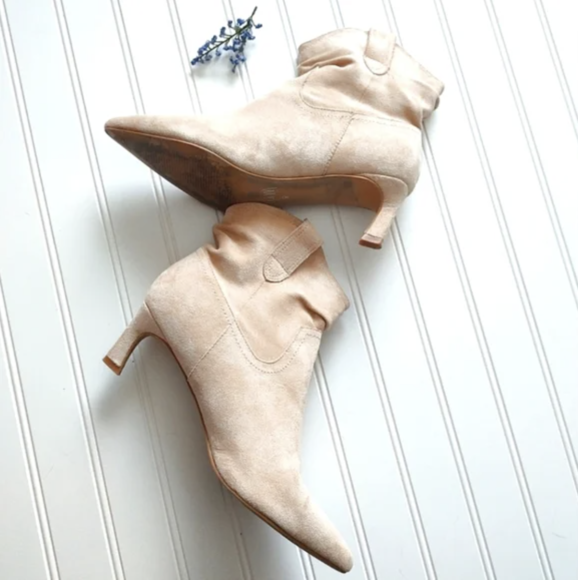 Suede Kitten Heel Booties